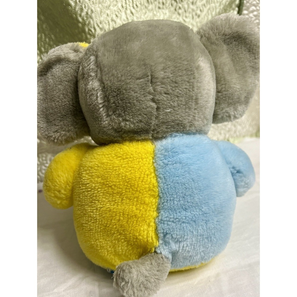 Vintage Dakin Cubbies Elephant Clown Jester Blue Plush 1985 Stuffed Toy 12" - Picture 3 of 7